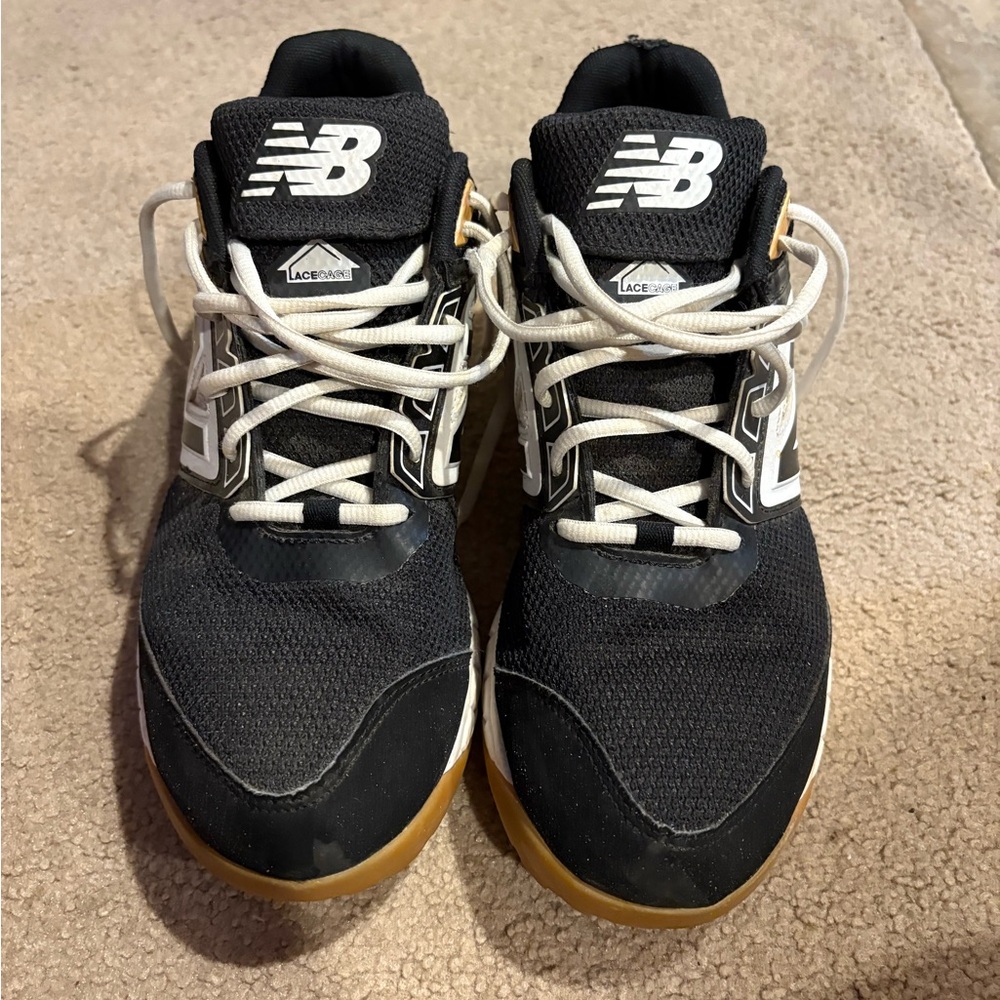 New Balance Black and White Sneakers with Brown Soles